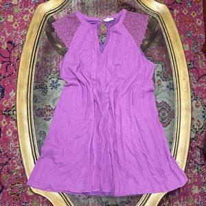 Mini Dress With Lace Sleeve